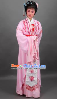 Professional Chinese Traditional Beijing Opera Embroidered Pink Dress Ancient Palace Princess Costume for Women