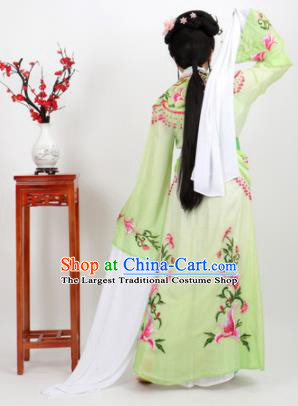 Chinese Traditional Peking Opera Actress Court Princess Green Dress Ancient Palace Lady Costume for Women