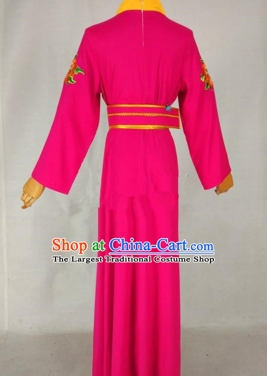 Chinese Traditional Peking Opera Young Lady Rosy Dress Ancient Servant Girl Costume for Women