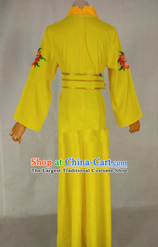 Chinese Traditional Peking Opera Young Lady Yellow Dress Ancient Servant Girl Costume for Women