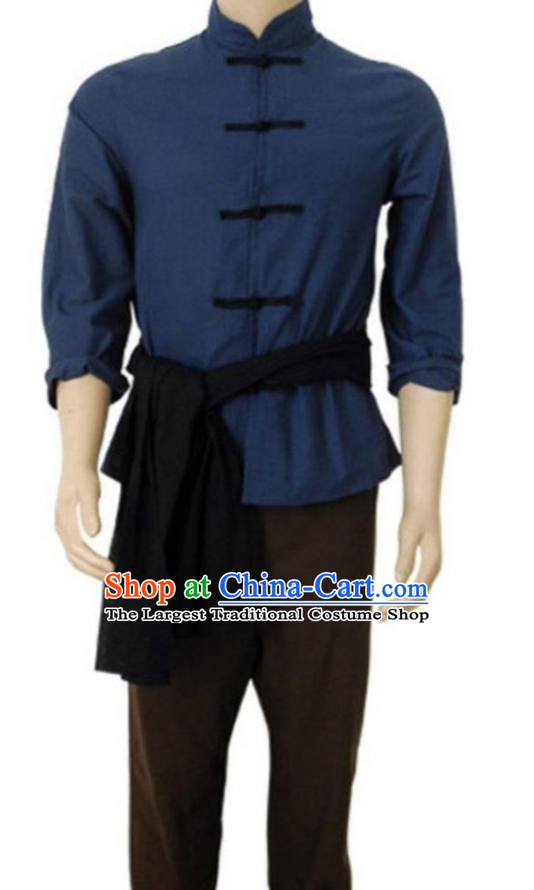Ancient Chinese Poor People Costume Farmer Costumes Chinese Civilian Costume for Men