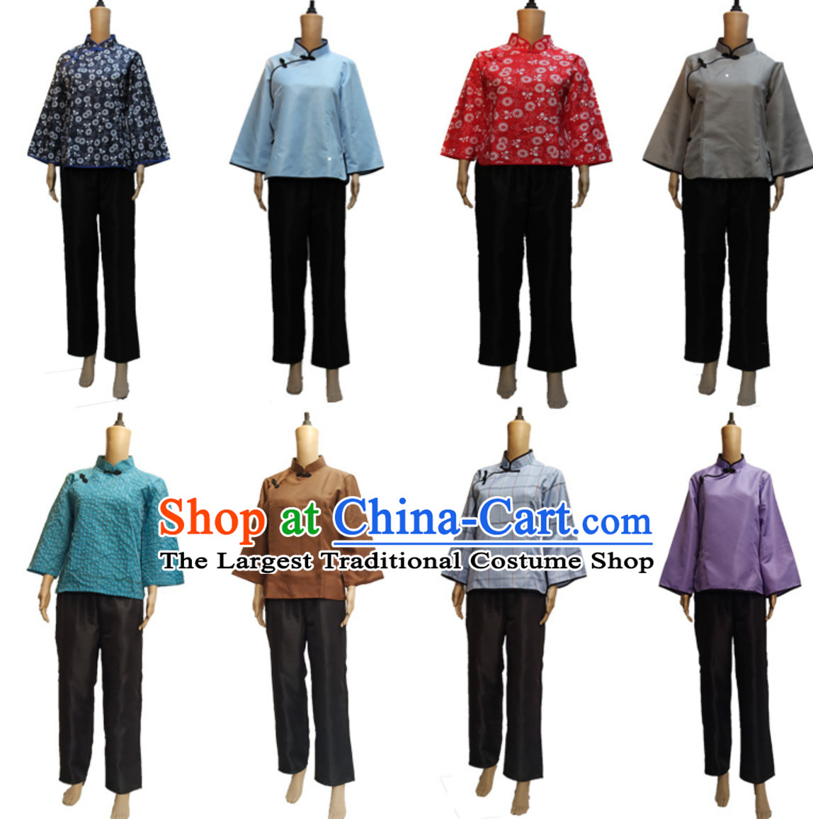 Traditional Chinese Poor People Costume Farmer Costumes Chinese Civilian Costumes for Women