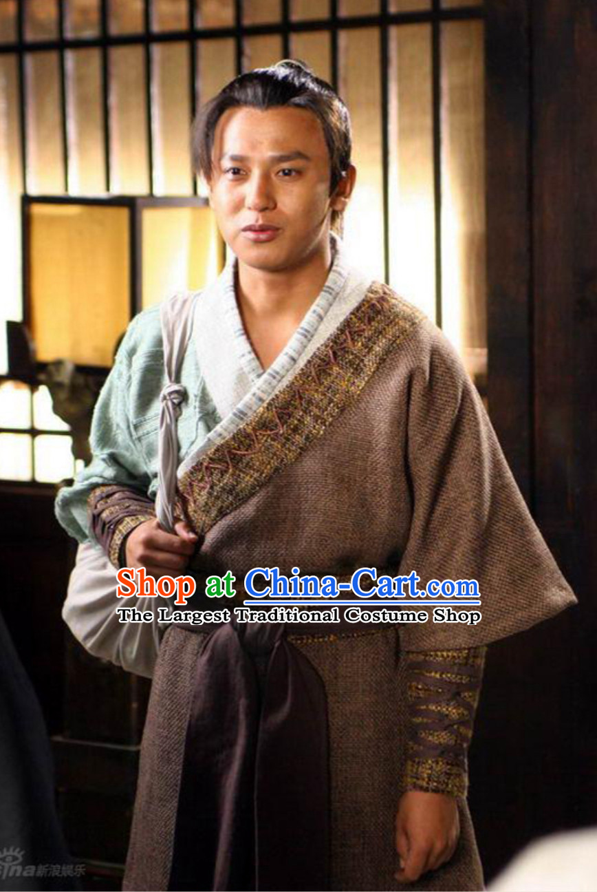 Ancient Chinese Traditional China Male Civilian Costume Common People Hanfu Costumes for Men