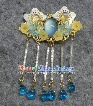 Chinese Traditional Hanfu Pendant Accessories Yellow Plum Brooch Ancient Qing Dynasty Queen Breastpin for Women