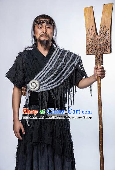 Chinese Ancient Lost Mythology Emperor Yu Xia Dynasty Dayu Costumes Complete Set