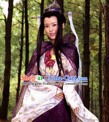 Chinese Ancient Mythology Goddess Sunv Hanfu Dress New Stone Age Court Princess Complete Set