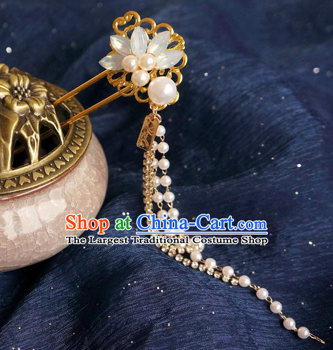 Chinese Ancient Song Dynasty Princess Tassel Hairpins Traditional Hanfu Court Hair Accessories for Women