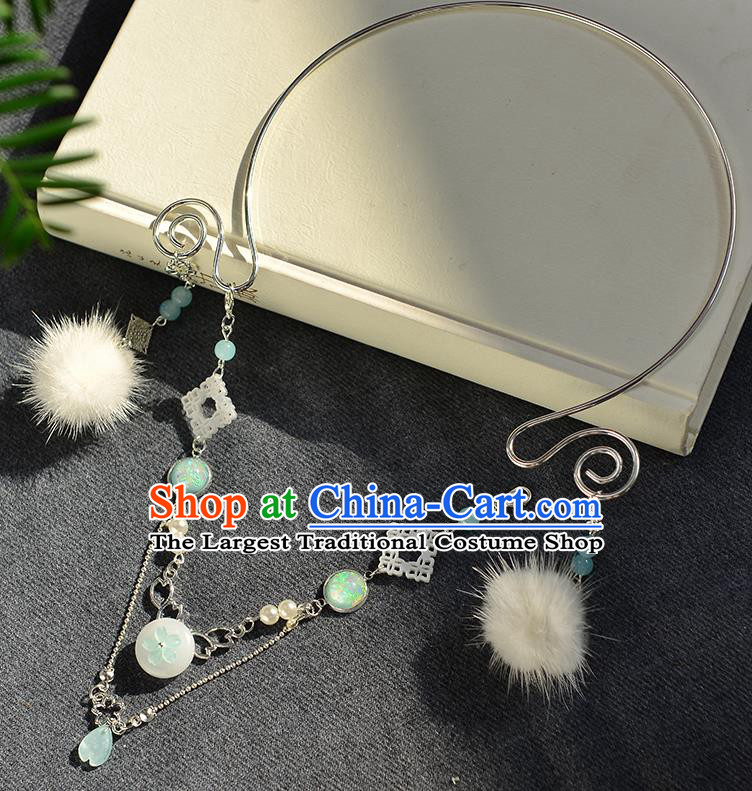 Chinese Traditional Hanfu Jewelry Accessories Ancient Ming Dynasty Princess Necklace for Women