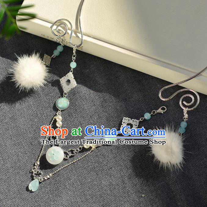 Chinese Traditional Hanfu Jewelry Accessories Ancient Ming Dynasty Princess Necklace for Women