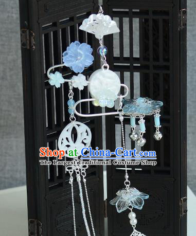 Chinese Traditional Hanfu Court Waist Accessories Ancient Princess Shell Tassel Pendant for Women