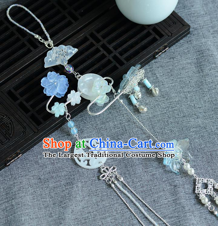 Chinese Traditional Hanfu Court Waist Accessories Ancient Princess Shell Tassel Pendant for Women