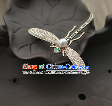 Chinese Traditional Hanfu Dragonfly Brooch Pendant Ancient Cheongsam Breastpin Accessories for Women