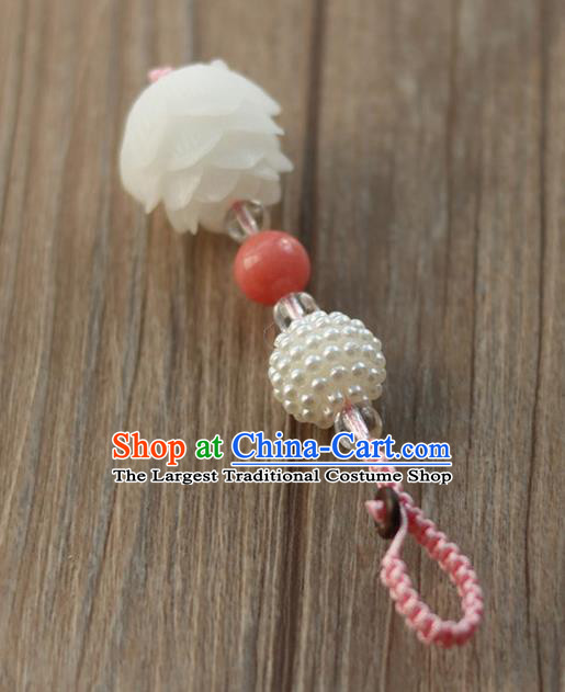 Chinese Traditional Hanfu Pearls Lotus Brooch Pendant Ancient Cheongsam Breastpin Accessories for Women