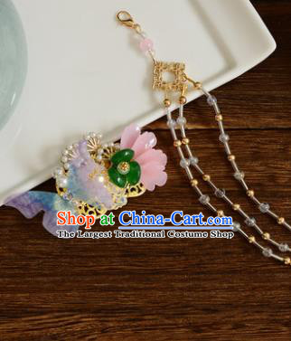 Chinese Ancient Tang Dynasty Princess Purple Butterfly Hair Claw Hairpins Traditional Hanfu Court Hair Accessories for Women