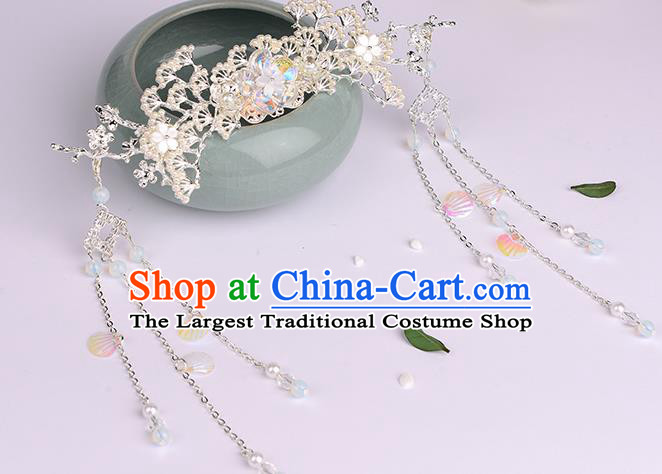 Chinese Ancient Tang Dynasty Princess Pine Hair Crown Hairpins Traditional Hanfu Court Hair Accessories for Women