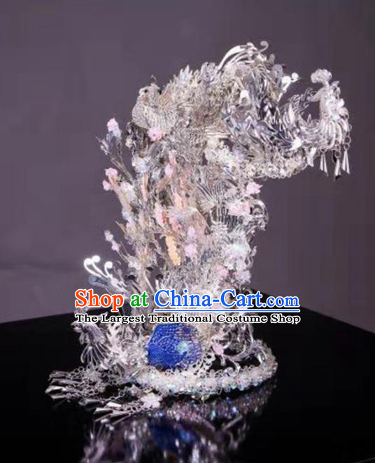 Chinese Ancient Bride Hair Crown Hairpins Traditional Hanfu Court Princess Hair Accessories for Women