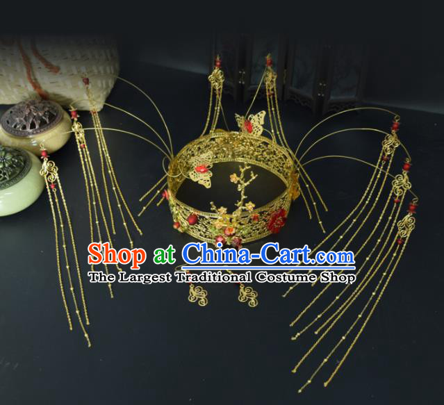 Chinese Ancient Tang Dynasty Queen Phoenix Coronet Hairpins Traditional Hanfu Court Hair Accessories for Women