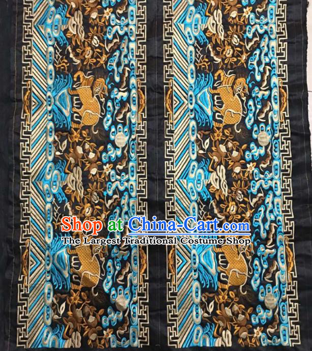 Chinese Traditional Embroidery Cloth Accessories National Embroidered Kylin Dress Patch