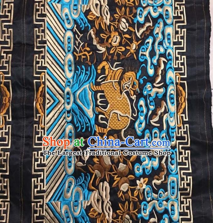 Chinese Traditional Embroidery Cloth Accessories National Embroidered Kylin Dress Patch