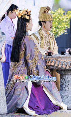 Chinese Drama Ancient Empress Costumes Jia Feng Xu Huang Traditional Han Dynasty Court Queen Hanfu Dress for Women