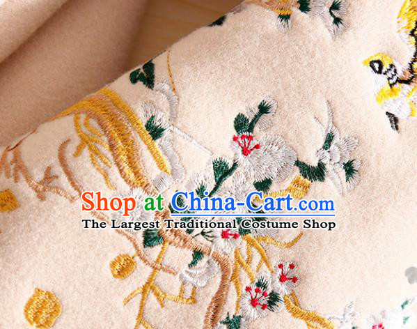 Chinese Traditional Woollen Coat National Costume Qipao Upper Outer Garment for Women