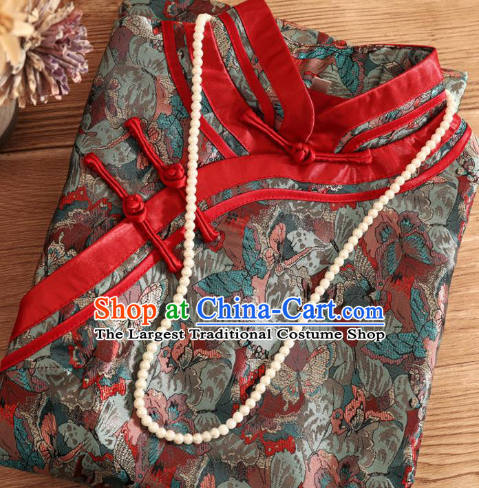 Traditional Chinese National Brocade Qipao Dress Tang Suit Cheongsam Costume for Women