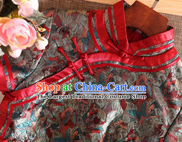 Traditional Chinese National Brocade Qipao Dress Tang Suit Cheongsam Costume for Women
