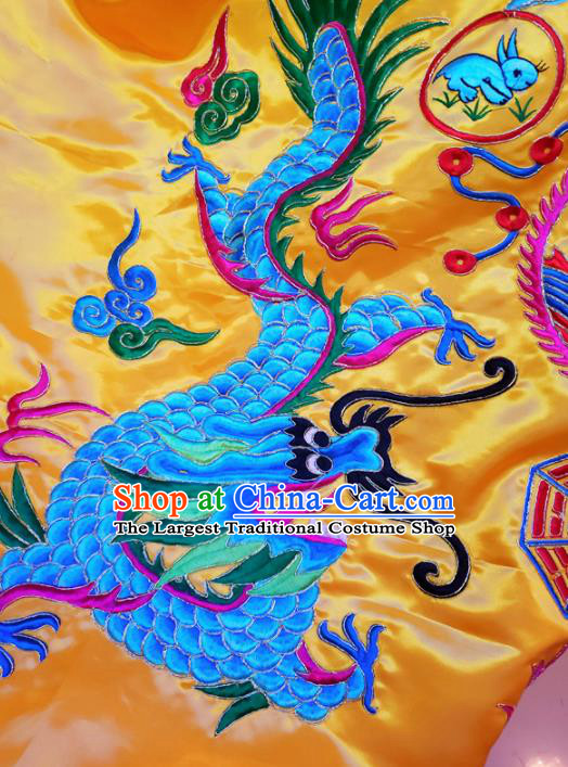 Chinese Traditional Taoism Costume Ancient Taoist Priest Cassocks Embroidered Golden Vestment