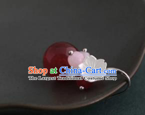 Traditional Chinese Handmade Court Red Ear Accessories Classical Earrings for Women