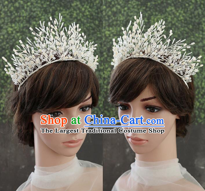 Handmade Baroque Princess Royal Crown Children Hair Clasp Hair Accessories for Kids