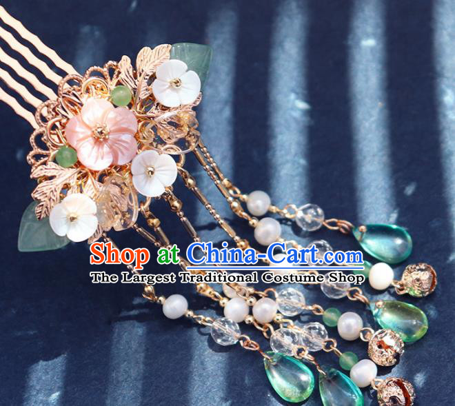 Traditional Chinese Hanfu Tassel Hair Comb Ancient Court Princess Hairpins Hair Accessories for Kids