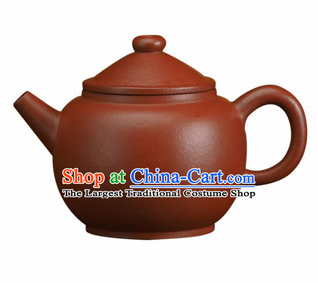 Traditional Chinese Handmade Chaozhou Zisha Teapot Dark Red Clay Pottery Teapot