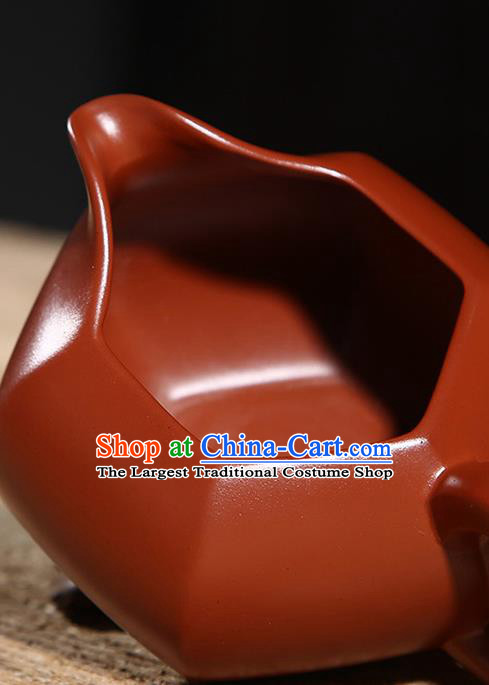 Traditional Chinese Handmade Zisha Cup Ashtray Red Clay Pottery Teacup