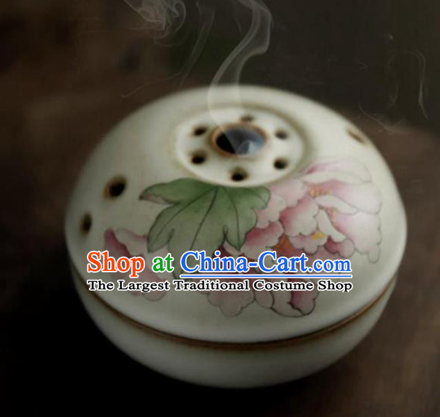Chinese Classical Handmade Jingdezhen Shi Enamel Censer Porcelain Ceramics Incense Burner