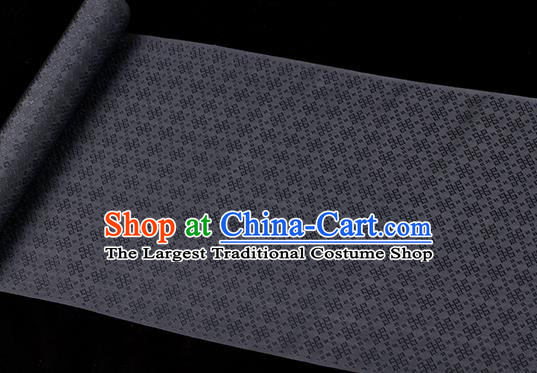 Traditional Chinese Classical Rhombus Pattern Black Silk Fabric Ancient Hanfu Dress Silk Cloth