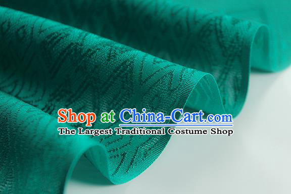 Traditional Chinese Classical Lucky Pattern Green Silk Fabric Ancient Hanfu Dress Silk Cloth