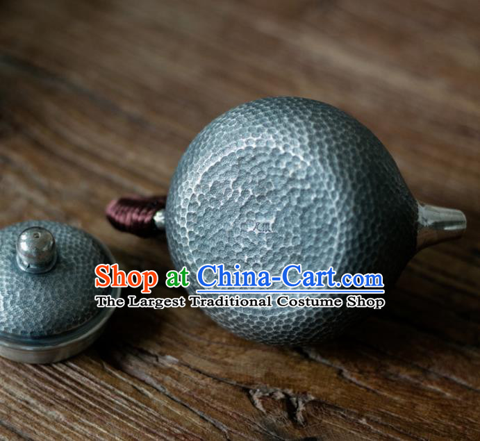 Traditional Chinese Handmade Kung Fu Teapot Silver Carving Tea Kettle