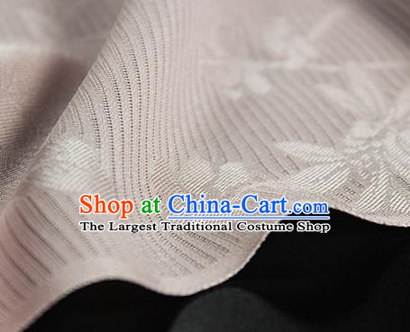 Traditional Chinese Classical Flowers Pattern Pink Silk Fabric Ancient Hanfu Silk Cloth