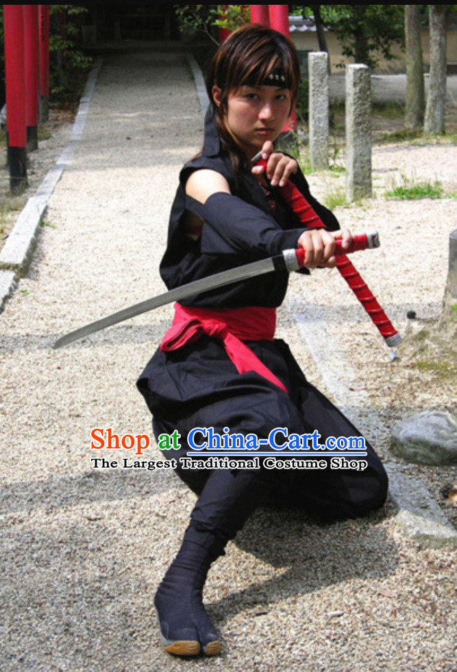 Ancient Japanese Ninja Suit Costume Japan Ninja Costumes Fighter Suits Complete Set for Men or Women