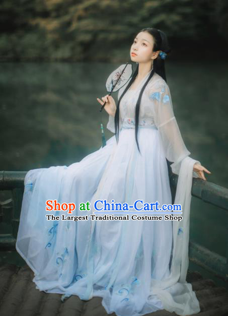 Chinese Song Dynasty Court Lady Hanfu Dress Traditional Ancient Palace Princess Costumes for Women
