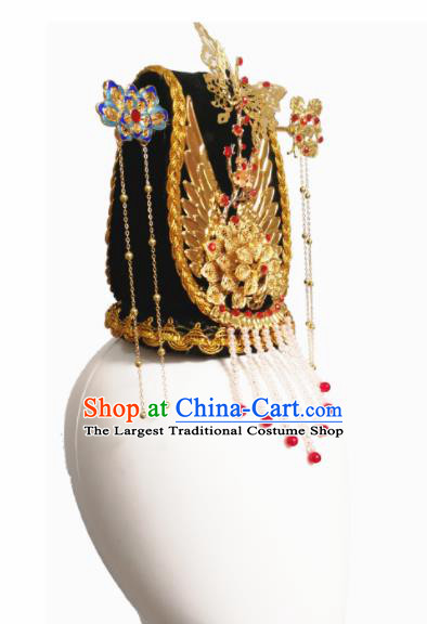 Traditional Chinese Classical Dance Hair Accessories Water Sleeve Dance Wig Chignon Headdress for Women