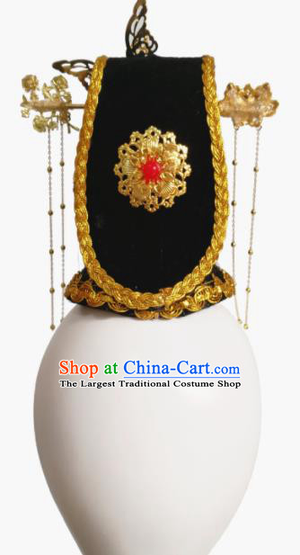 Traditional Chinese Classical Dance Hair Accessories Water Sleeve Dance Wig Chignon Headdress for Women