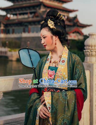 Chinese Tang Dynasty Wedding Hanfu Dress Traditional Ancient Court Queen Replica Costume for Women