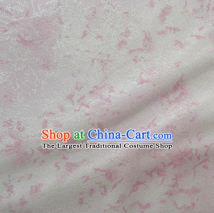 Traditional Chinese Classical Pattern Light Pink Brocade Fabric Ancient Hanfu Cheongsam Silk Cloth