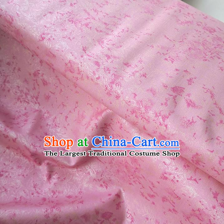 Traditional Chinese Classical Pattern Pink Brocade Fabric Ancient Hanfu Cheongsam Silk Cloth
