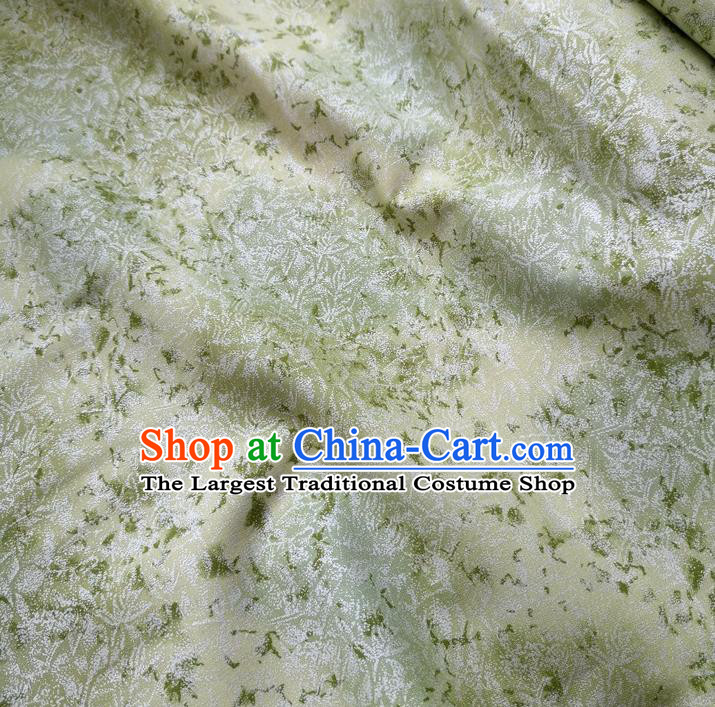 Traditional Chinese Classical Pattern Yellow Brocade Fabric Ancient Hanfu Cheongsam Silk Cloth