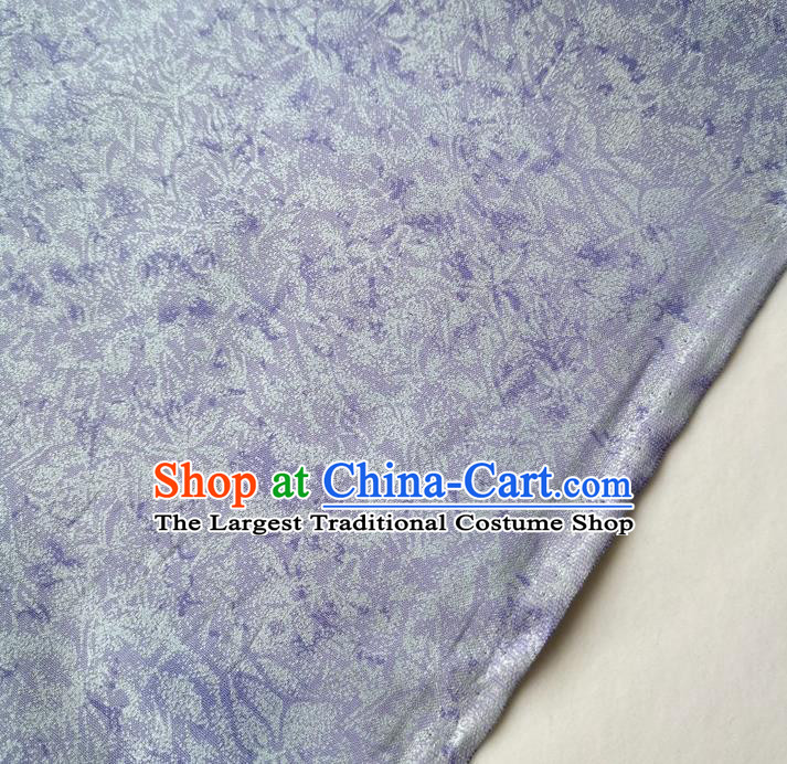 Traditional Chinese Cheongsam Classical Pattern Light Purple Brocade Fabric Ancient Hanfu Silk Cloth