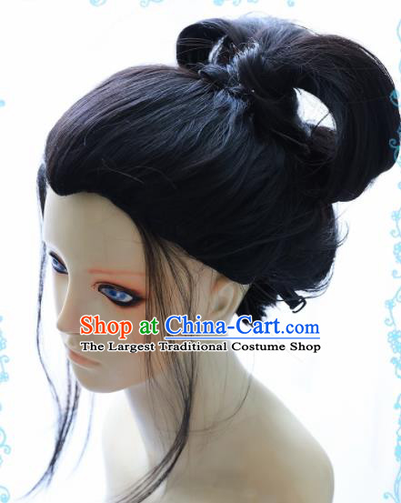 Japanese Traditional Cosplay Geisha Wigs Halloween Okuni Wig Sheath Hair Accessories for Women