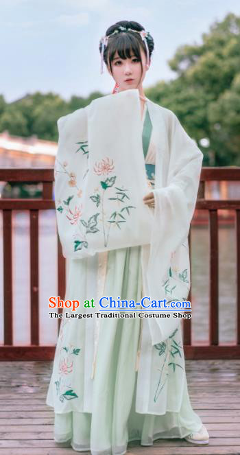 Ancient Chinese Tang Dynasty Imperial Concubine Embroidered Historical Costumes for Women