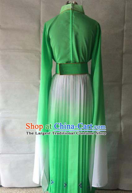 Chinese Beijing Opera Maidservant Green Dress Traditional Peking Opera Young Lady Costume for Women